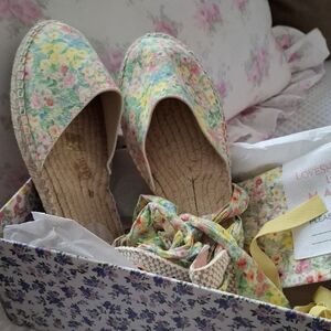 LoveShackFancy Manebi  Espadrilles - Rainbow Sky NWT